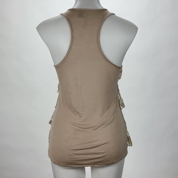 Eyeshadow Floral Lace Ruffled Racer‎ Back Tank Top - Picture 3 of 8
